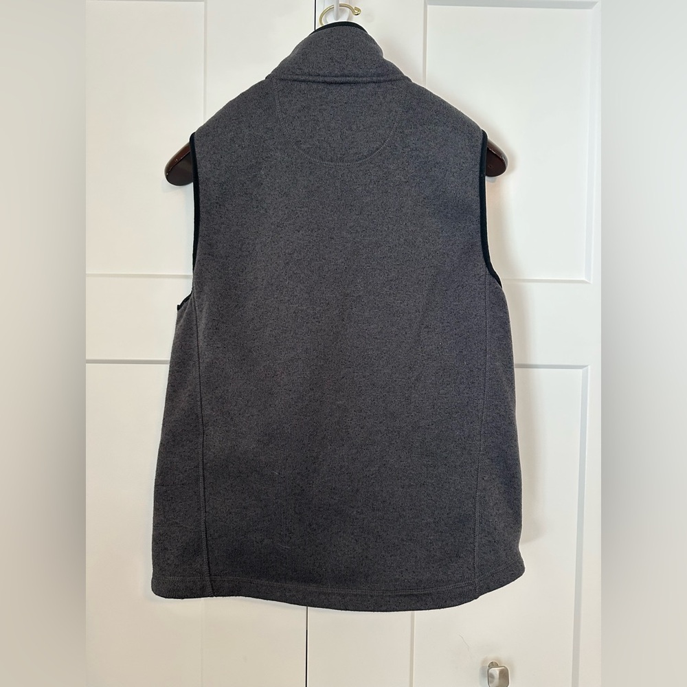 L.L. Bean Men's Sweater Fleece Full-Zip Vest in Heathered Gray M EUC - Picture 2 of 4